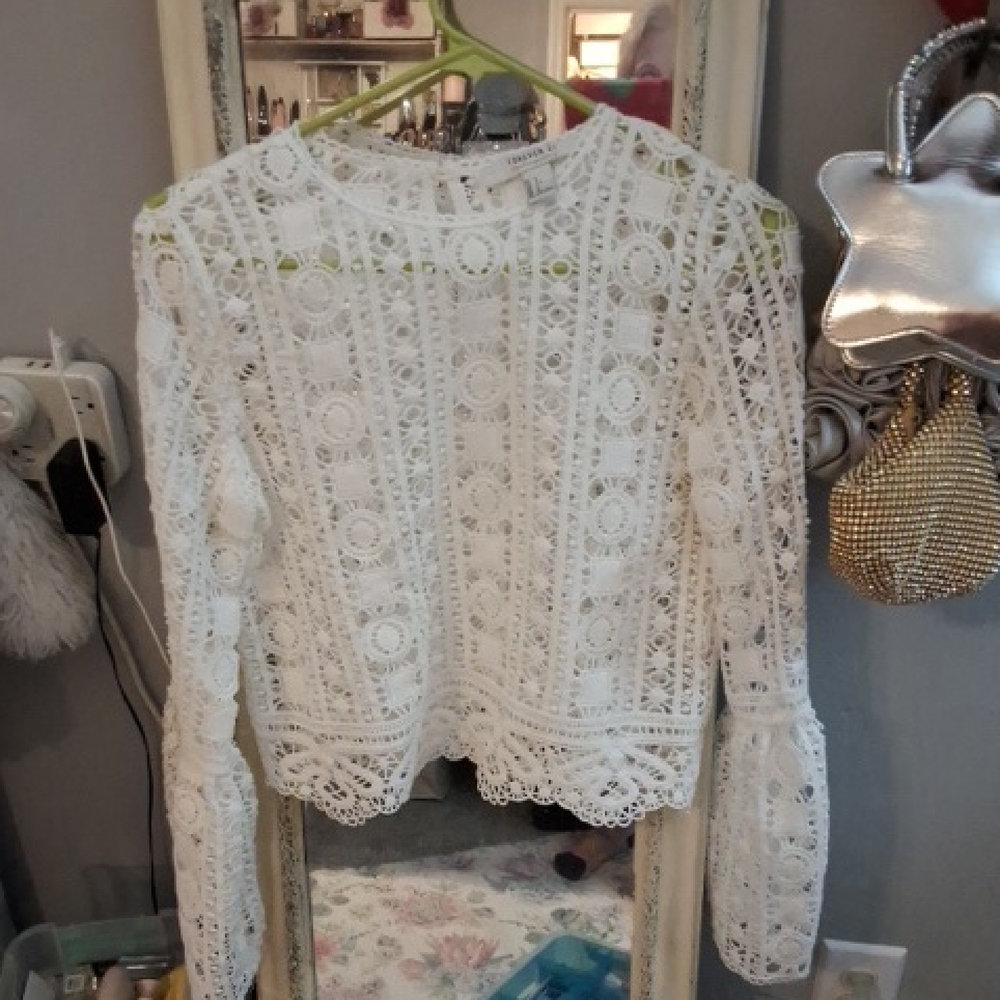 Forever 21 White Lace Blouse